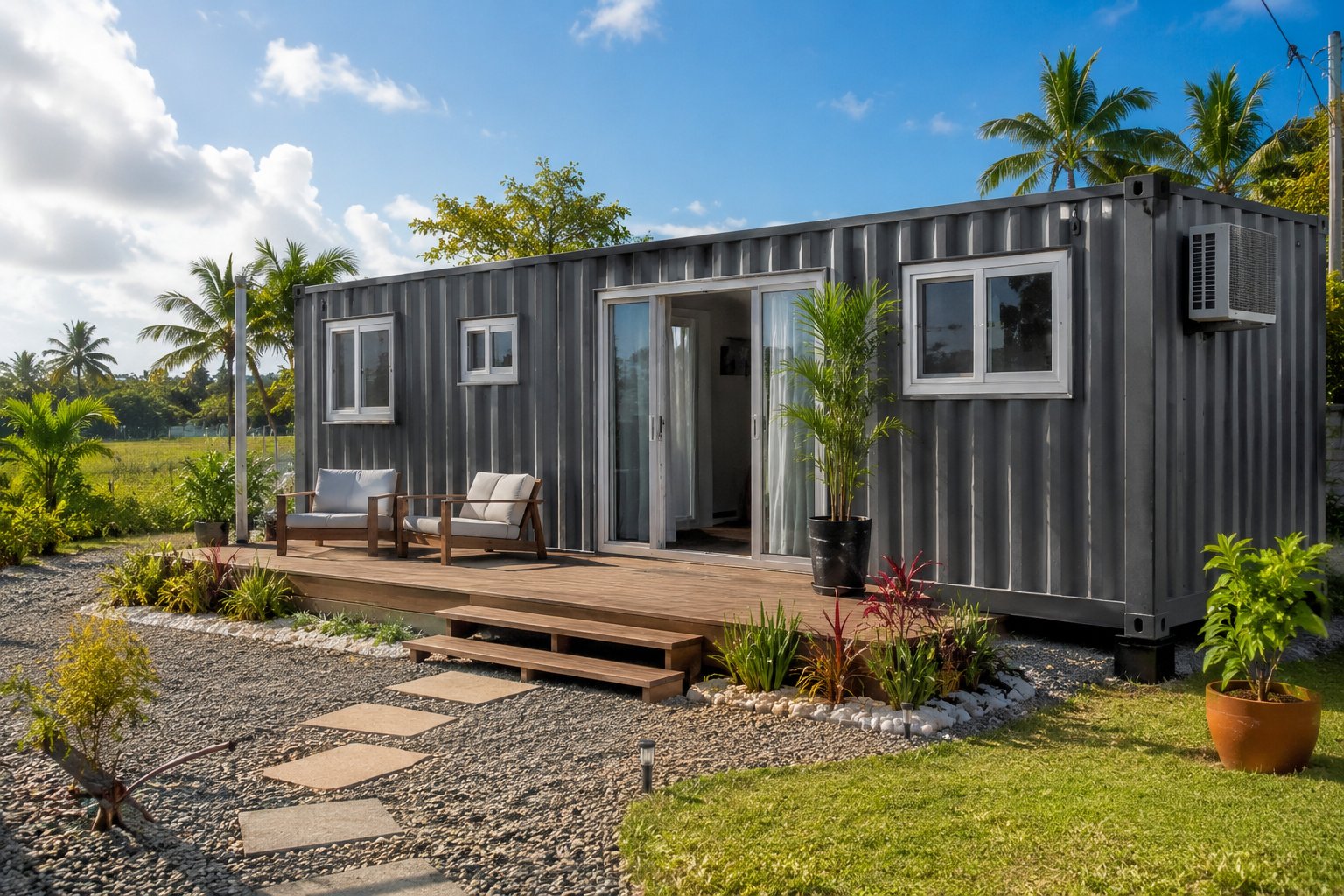 Paraíso Borinquen luxury container home design in Vega Baja Puerto Rico